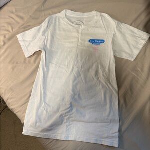 Anti Social Social Club White Tee with Blue 'Over Thinking' Graphic